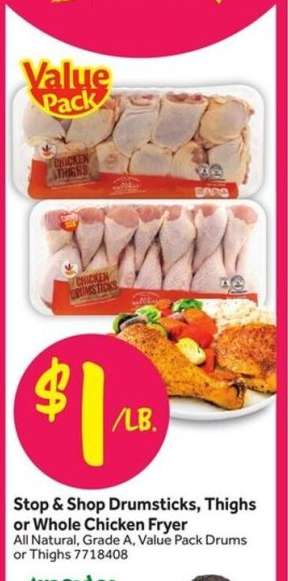Stop & Shop Drumsticks, Thighs or Whole Chicken Fryer