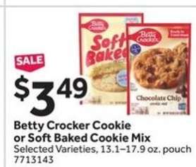 Betty Crocker Cookie or Soft Baked Cookie Mix