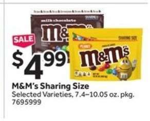 M&M's Sharing Size