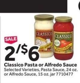 Classico Pasta or Alfredo Sauce