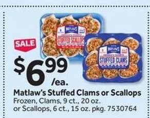 Matlaw's Stuffed Clams or Scallops