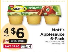 Mott's Applesauce 6 Pack