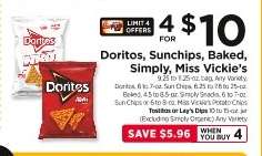Doritos, Sunchips, Baked, Simply, Miss Vickie's
