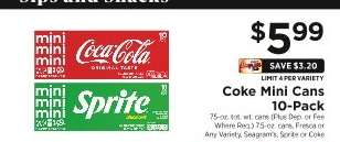 Coke Mini Cans 10-Pack