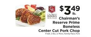 Chairman's Reserve Prime Boneless Center Cut Pork Chop