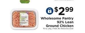 Wholesome Pantry 92% Lean Ground Chicken