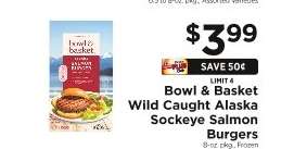Bowl & Basket Wild Caught Alaska Sockeye Salmon Burgers