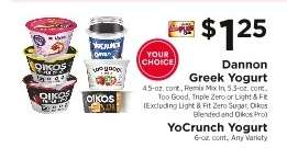 Dannon Greek Yogurt & YoCrunch Yogurt