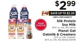 Silk Protein Soy Milk / Planet Oat Oatmilk & Creamers