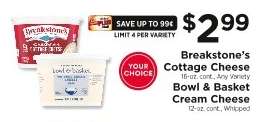 Breakstone's Cottage Cheese / Bowl & Basket Cream Cheese