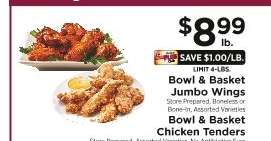 Bowl & Basket Jumbo Wings