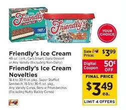 Friendly's Ice Cream Novelties