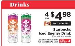 Starbucks iced energy drink