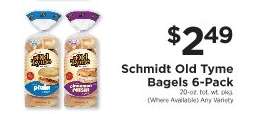 Schmidt Old Tyme Bagels 6-Pack