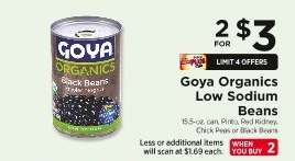 Goya Organics Low Sodium Beans