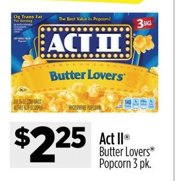 Act II Butter Lovers Popcorn 3 pk.