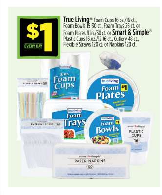 True Living Foam Cups