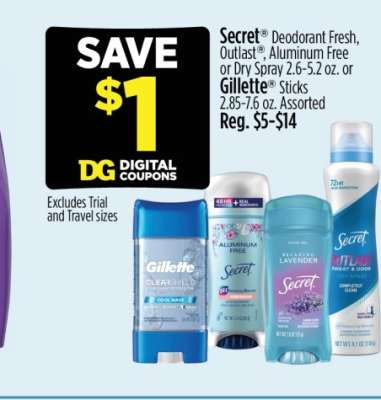 Secret or Gillette deodorant