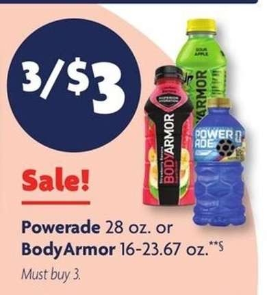 Powerade or Bodyarmor