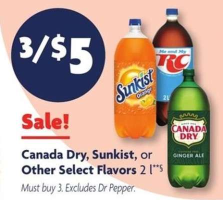 Canada Dry, Sunkist, or Other Select Flavors