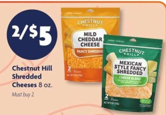 Chestnut Hill Shredded Cheeses 8 oz.