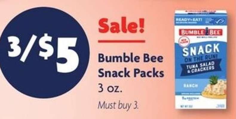 Bumble Bee Snack Packs
