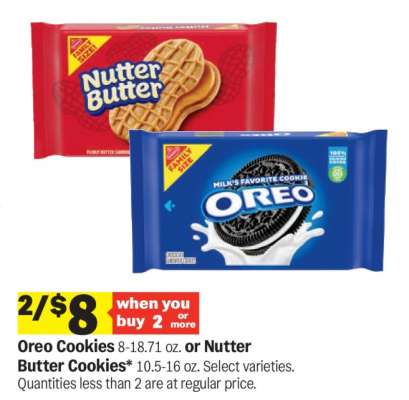 Oreo Cookies or Nutter Butter Cookies