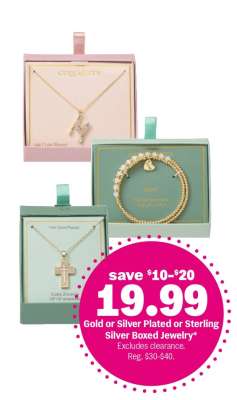 Gold or Silver Plated or Sterling Silver Boxed Jewelry