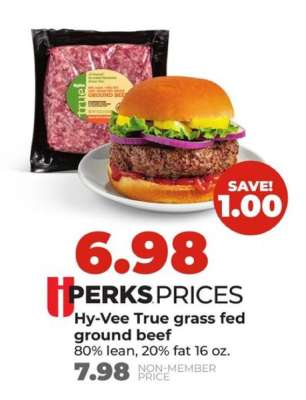 Hy-Vee True grass fed ground beef