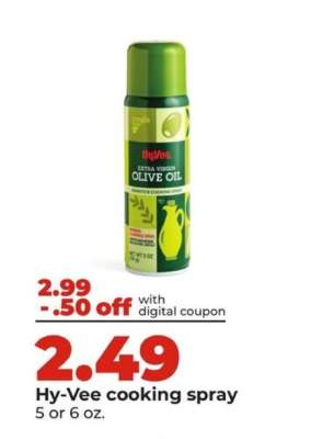 Hy-Vee cooking spray