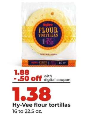 Hy-Vee Flour Tortillas