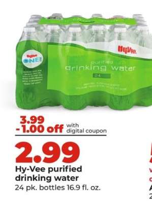 Hy-Vee purified drinking water