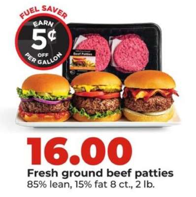 Fresh ground beef patties