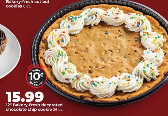 12" Bakery fresh decorated chocolate chip cookie