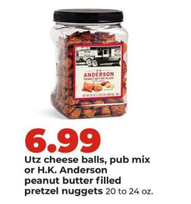 H.K. Anderson peanut butter filled pretzel nuggets