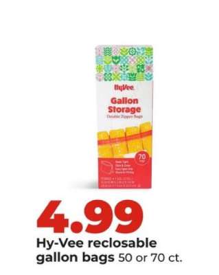 Hy-Vee reclosable gallon bags