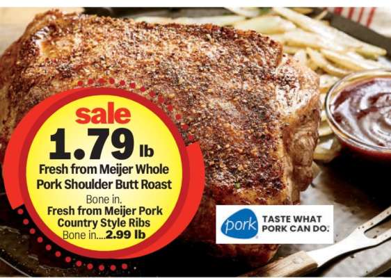 Fresh from Meijer Whole Pork Shoulder Butt Roast