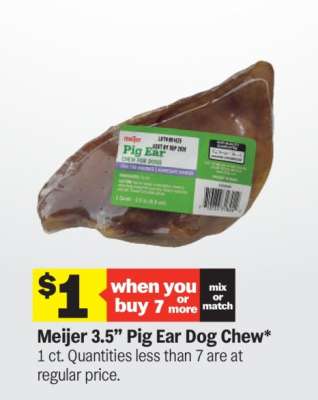 Meijer 3.5” Pig Ear Dog Chew