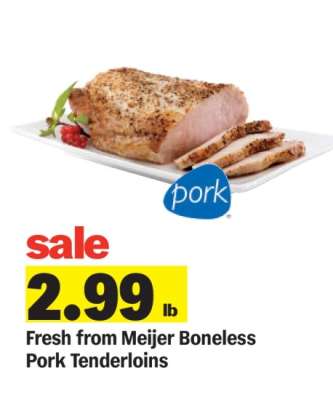 Fresh from Meijer Boneless Pork Tenderloins