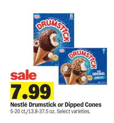 Nestlé Drumstick or Dipped Cones