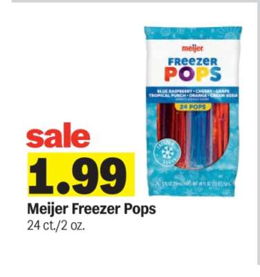 Meijer Freezer Pops
