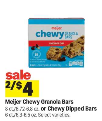 Meijer Chewy Granola Bars