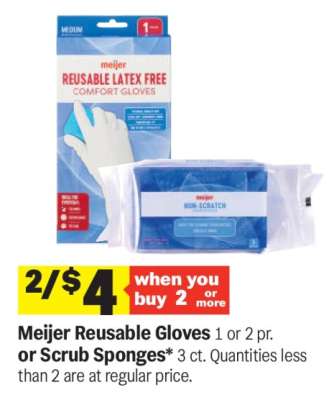 Meijer Reusable Gloves or Scrub Sponges