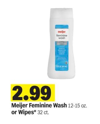 Meijer Feminine Wash or Wipes