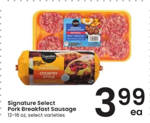 Signature Select Pork Breakfast Sausage