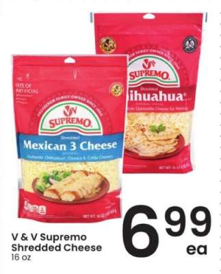 V & V Supremo Shredded Cheese