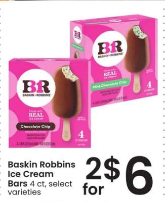 Baskin Robbins Ice Cream Bars