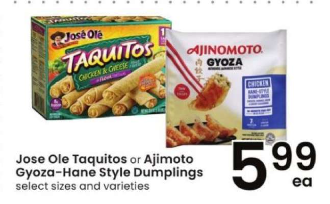 Jose Ole Taquitos or Ajimoto Gyoza–Hane Style Dumplings