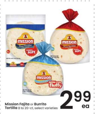 Mission Fajita or Burrito Tortilla