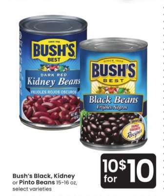 Bush's Black, Kidney or Pinto Beans